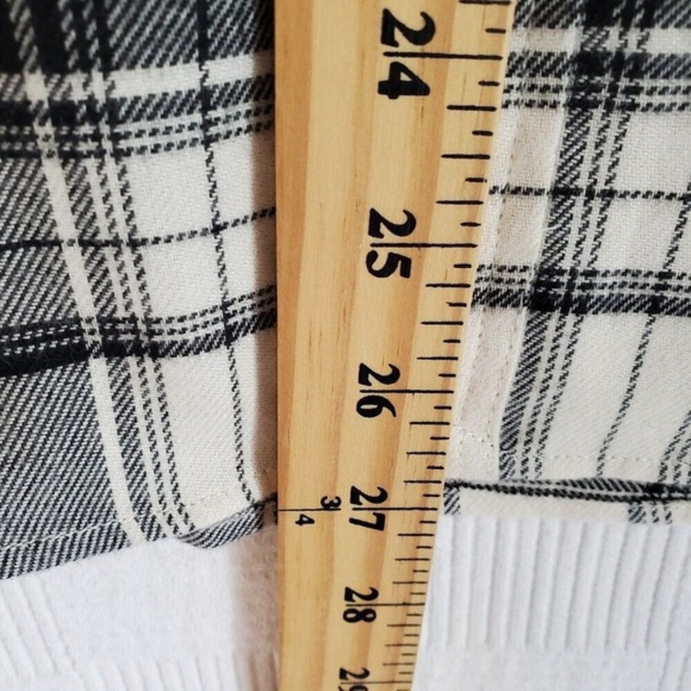 Polo Ralph Lauren Plaid Flannel Shirt Rhinestone Logo Monogram Womens Small - Picture 4 of 8